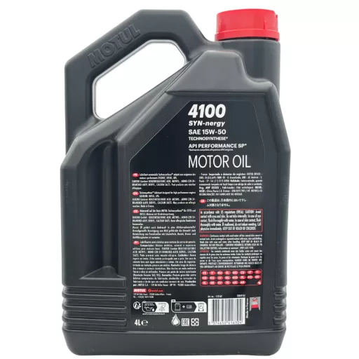 MOTUL 4100 SYN-nergy 15W-50 4L (4100 Power 15W50 utódja) motorolaj