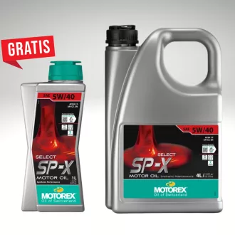   MOTOREX SELECT SP-X 5W-40 4L (C3,BMW,MB,VW,Ford,Fiat,Renault,Porsche) + 1L Ajándék