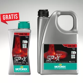   MOTOREX SELECT SP-X 5W-30 4L (C3, BMW, MB, VW, Porshce, Fiat) + 1L Ajándék