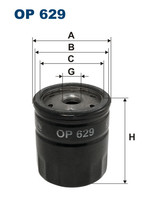 FILTRON OP 629 olajszűrő 1db / Olajszűrő - 